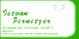 istvan pirnitzer business card